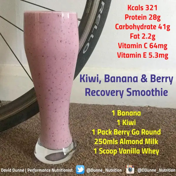 Kiwi, Banana & Berry Recovery Smoothie