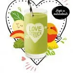Matcha the day smoothie heart