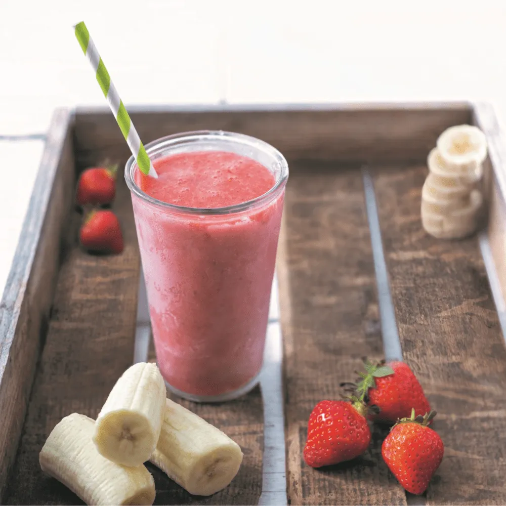 Strawberry smoothie tray